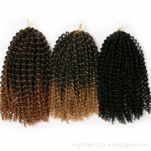 60g/pack synthetic 12 inch curly Braid Ombre braiding hair Extension crochet braids hair Marley Passion Twist